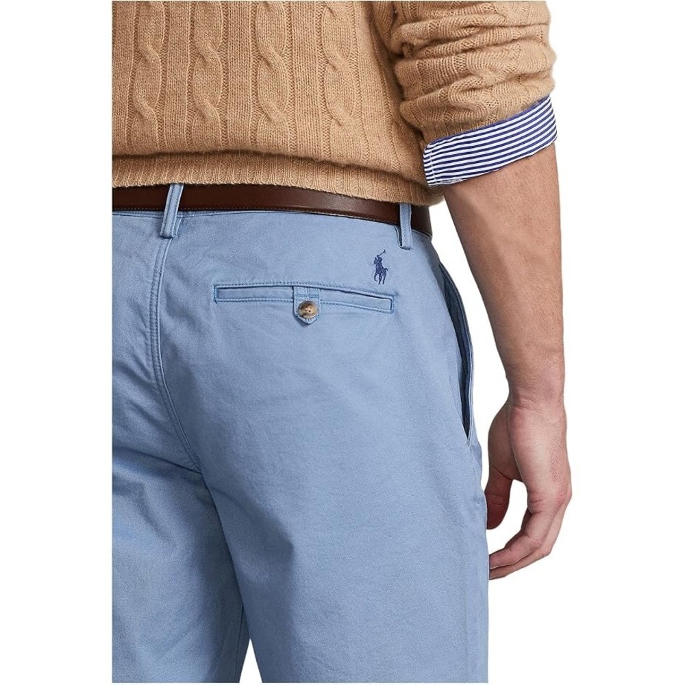 Polo Ralph Lauren Men 40 Blue Stretch Classic Fit Chino Shorts Pony Logo Preppy